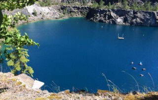 Tauchen im See im Berg in Messinghausen